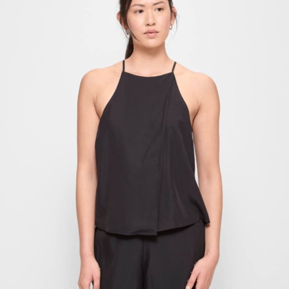 Wilfred Tops - Wilfred Black Silk Halter Camisole